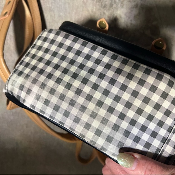 Loungfly Black and Tan Checkered Winnie the Pooh Backpack - Picture 6 of 10